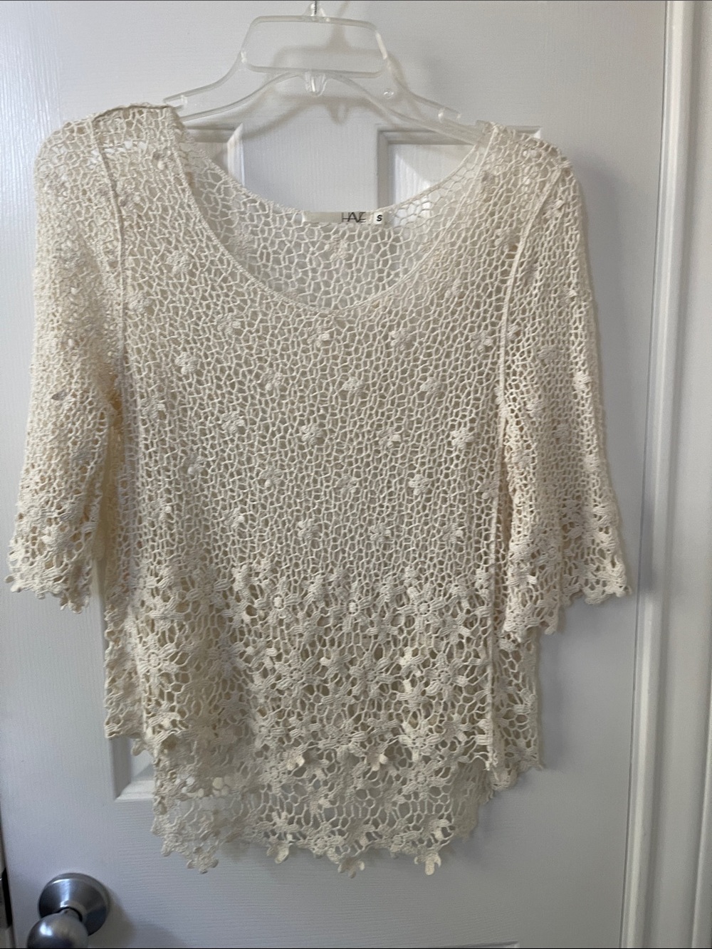 Have Ivory Crochet Lace Tunic Top